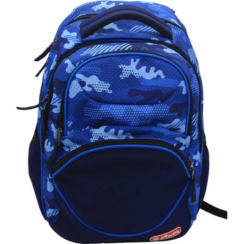 Herlitz Ученическа раница Zipper Cube, мотив Blue Army - Herlitz