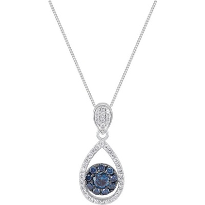 Eppi Prívesok s modrými a bielymi diamantmi Bluvi P33049