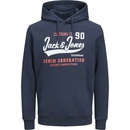 Jack&Jones Plus Pánska mikina JJELOGO Regular Fit 12211754 Navy Blazer
