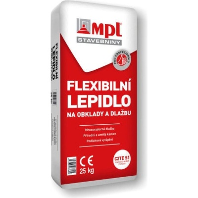 Lepidlo na obklady a dlažbu flexibilní C2TE S 25 kg MPL