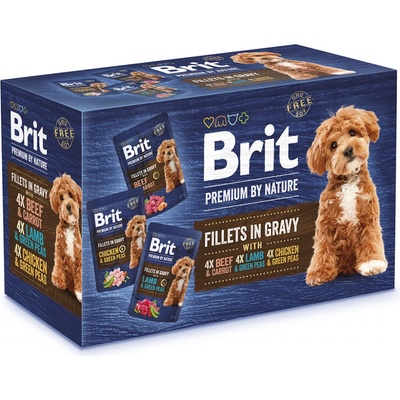 Brit Premium by Nature Adult Dog Fillets in Gravy Multipack 12 x 85 g