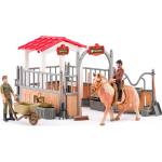 Faunica Игрален комплект Faunica - Малка конюшня, с конче и аксесоари, 34 части (96038)