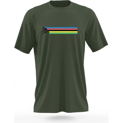 NU. BY Holokolo cyklistické tričko s krátkym rukávom A Game viacfarebné zelené