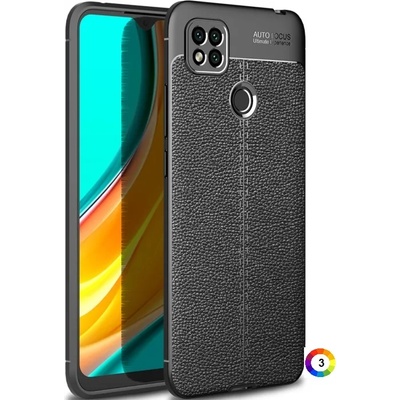 Xiaomi Redmi 9C Удароустойчив Litchi Skin Калъф и Протектор