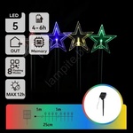 Aigostar - LED RGBY Соларно коледно осветително тяло LED/1, 2V/8 функции 1m IP65 800mAh звезди (AI2212)