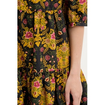 Farm Rio Памучна рокля Farm Rio в черно къса разкроена 334353 (334353)