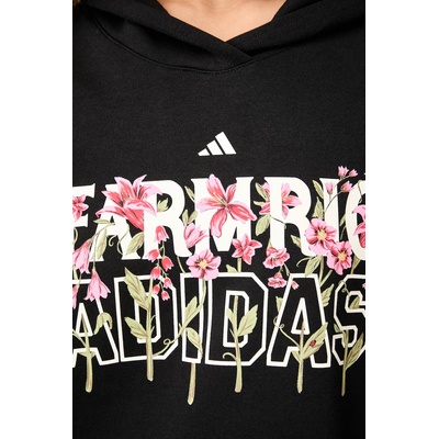 Adidas суичър с качулка дамски с памук x Farm Rio (KR0252)