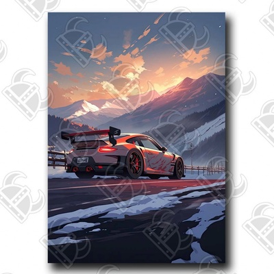 A3 Supercar plakát Porsche 911 GT3RS
