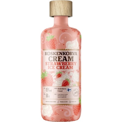 Koskenkorva Cream Strawberry Ice Cream 15% 0,5 l (čistá fľaša)