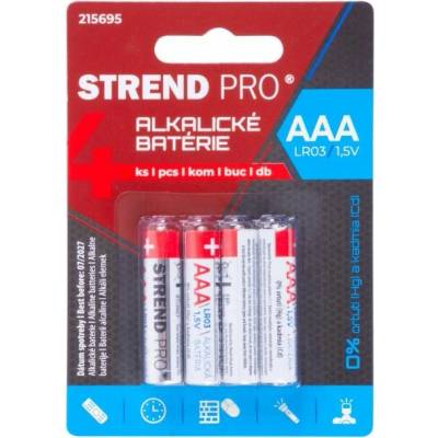 Batéria Strend Pro, LR03, 4 ks, AAA tužka, blister