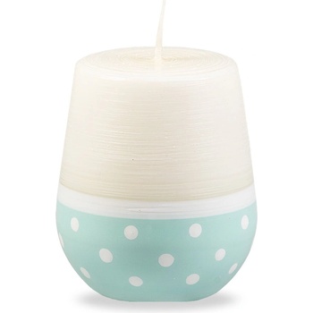 Unipar Бяло-тюркоазена свещ , време на горене 32 h Sweetness - Unipar (Sweetness Turquoise Cone 70x80)