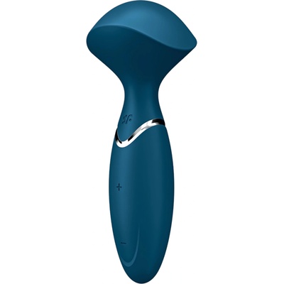 Satisfyer Mini Wand-er - водоустойчив масажен вибратор (син)
