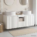vidaXL Комплект шкафове за баня 3 бр. Бял гланц 49, 5 x 44, 5 x 65, 5 см (3405741)
