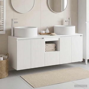 vidaXL Комплект шкафове за баня 3 бр. Бял гланц 49, 5 x 44, 5 x 65, 5 см (3405741)