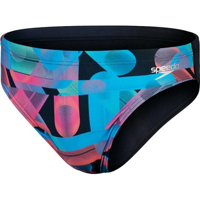 Speedo Allover Digital 7cm Brief True Navy/Siren Red