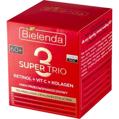 Bielenda Super Trio 3 Retinol Vitamin C kolagén krém 60+ deň a noc 50 ml