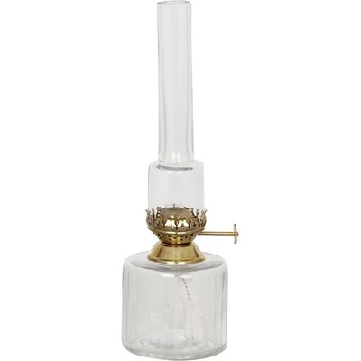 Strömshaga Skleněná petrolejová lampa Straight Small, čirá barva, sklo