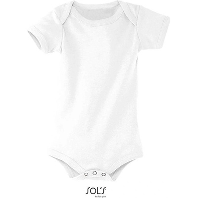 Sol's Organic Bambino dětské žebrované body z bio bavlny bílá