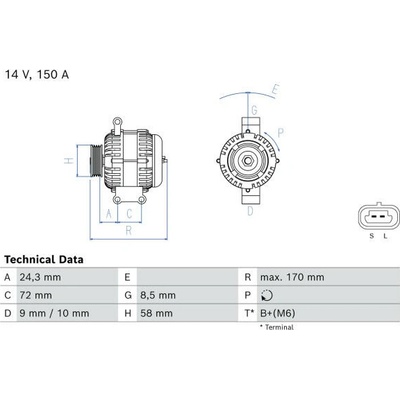generátor BOSCH 0 986 085 110