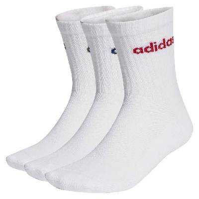 Чорапи Adidas Linear Cushioned crew socks 3 units - White (White / Dark Blue / Active Maroon / Olive Strata)
