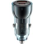 XO CC60 автомобилно зарядно устройство с USB+Type-C изход, 60 W, PD бързо зареждане, ЧЕРНО (XO-CC60)