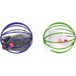 Flamingo Toy Marpy Ball Multiple colours - играчка за котка, мишка в метална топка, 6 см - 1 бр, Белгия - 502252