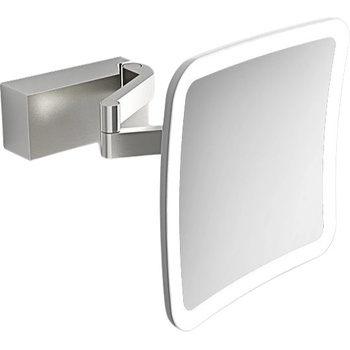 Decor Walther Увеличително козметично огледалце x5 Vision квадратно стенно цвят стомана мат (0123276)
