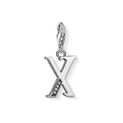 Thomas Sabo Prívesok Písmeno X 1604 643 21 Charm Club blackened zirconia white