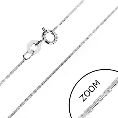 Šperky eshop Stříbrný řetízek zaoblené, lesklé tyčinkové články AB19.11