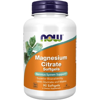 NOW NOW Magnesium Citrate Softgels, 90 Softgels