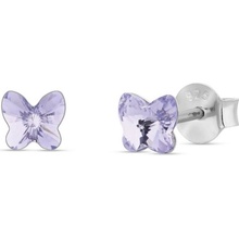 Spark fialové se Swarovski Elements Small Butterfly K47485PL Provance Lavender