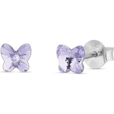 Spark fialové se Swarovski Elements Small Butterfly K47485PL Provance Lavender