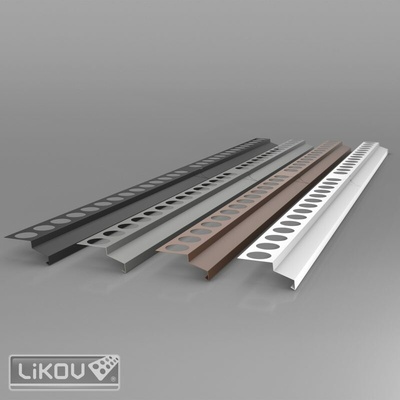 LIKOV BB-R 1000/1000/hnědá/lišta balkonová rohová - malé balení