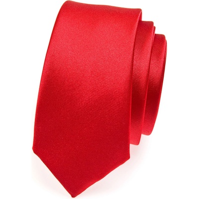 Avantgard Slim kravata Bílá Červená 551 758 – Zboží Mobilmania