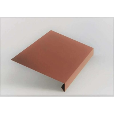 Okapnice klasik r.š.200mm Al hliníkový plech 0.6mm Lakovaný RAL 8004 cihlová dl.2m