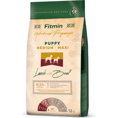Dibaq Fitmin Medium Maxi Lamb with Beef храна за кученца 12 kg