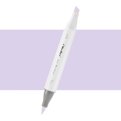Lihová fixa OHUHU oboustranná Brush & Chisel, Dark Violet Light (R24)