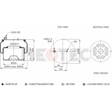 Měch MB Actros 4 kompletní ABM58230R37