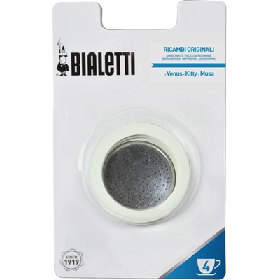Bialetti Комплект резервни уплътнения и филтри за кафеваркa Bialetti 4 чаши (0800401)