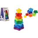 Teddies Věž/Pyramida hvězda barevná stohovací skládačka 8 ks