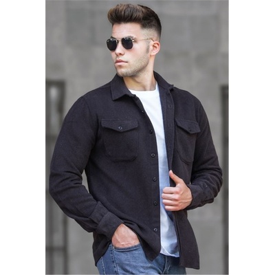 Madmext Мъжка риза - черна #308825 (308825_Черно)