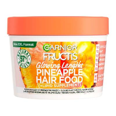 Fructis Hair Food Glowing Lengths Pineapple 3in1 Балсам за дълга коса, цъфтящи краища 400 мл (C6880500)