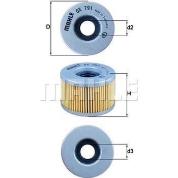 Olejový filter MAHLE ORIGINAL OX 791 (OX791)