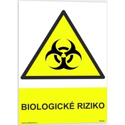 Traiva s.r.o Biologické riziko Verze: Samolepka 210 x 297 mm (A4) tl. 0.1 mm - Kód: 00272