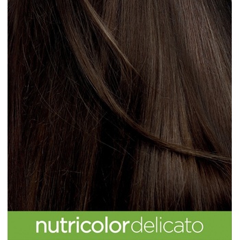 Biokap NutriColor Delicato permanentní barva na vlasy s arganovým olejem bez parfemac 4.0 Hnědá přirozená barva na vlasy 140 ml