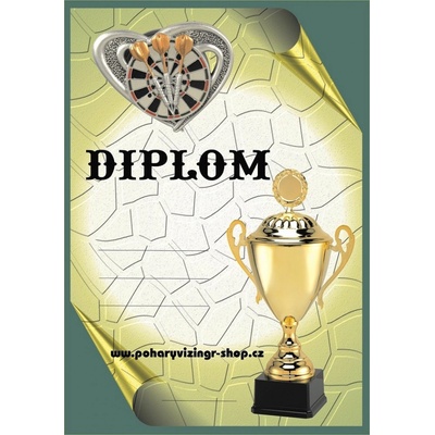 VIZINGR Šipky diplom A4 č.5 Šipky č.5 BEZ TEXTU – Zboží Dáma