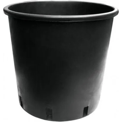 Кръгла черна саксия 9.5L - Ф 24cm