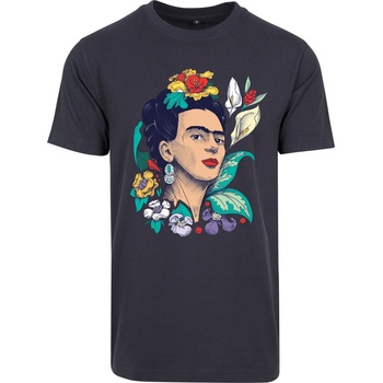 MERCHCODE Дамска тениска в тъмносин цвят Merchcode Frida Kahlo FlowerUB-MC639-00155 - Тъмносин, размер XS