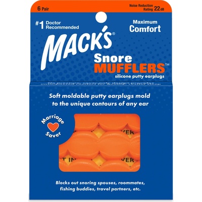 Mack's Snore Mufflers špunty do uší 6 párů