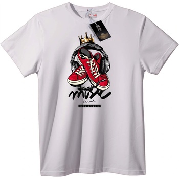 NOONEBRAND Тениска Крал на Кецовете - 2XL, White